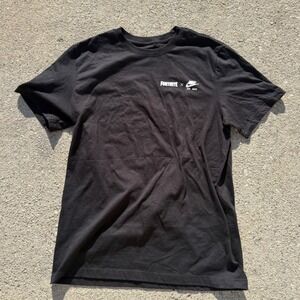 Nike x Fortnite Air Max T-Shirt Mens Medium Black Short Sleeve Graphic Tee Logo